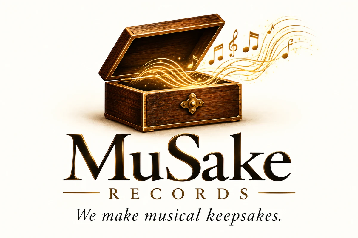 MuSake Records keepsake box logo